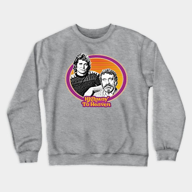 Highway to Heaven / 1980s Retro TV Show Design Crewneck Sweatshirt by DankFutura